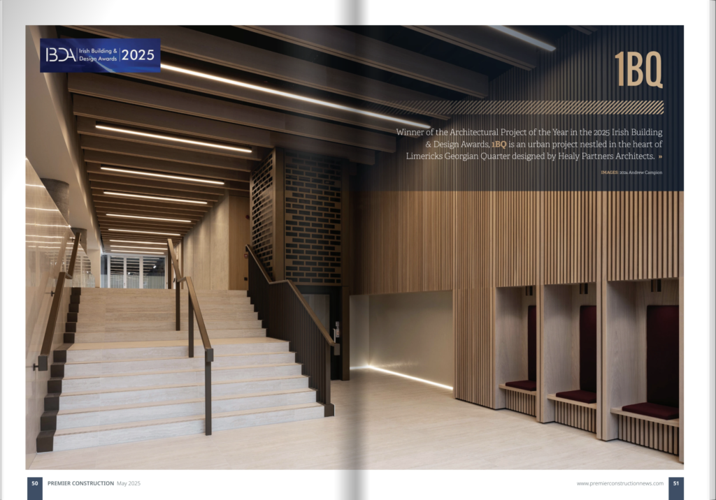 Premier-construction-publication-double-spread-interior-atrium-with-marble-stairway-and-inbuilt-seating